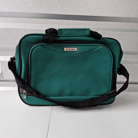 TAG Laptop Bag Briefcase Shoulder Messenger‎ Work Travel Green - Picture 1 of 12